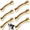 Dog Bones Chew Toys for Aggressive Chewers, 6 Pack Real Beef Flavor, Indestructible Teething Toys for All Breeds