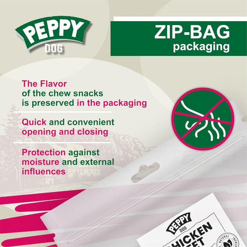 PEPPY DOG (100 All Natural Chicken Feet Dog Treats pcs) | Dehydrated for Freshness | Supports Joint Health