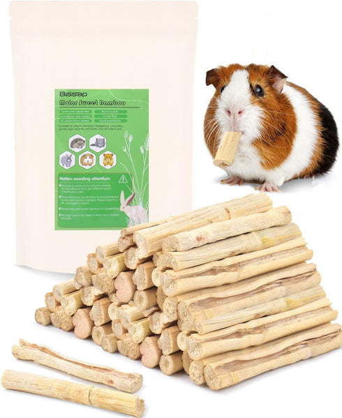 Bissap Sweet Bamboo Chew Sticks for Rabbits 1000g/2.2Ib, Bunny Chew Sticks for