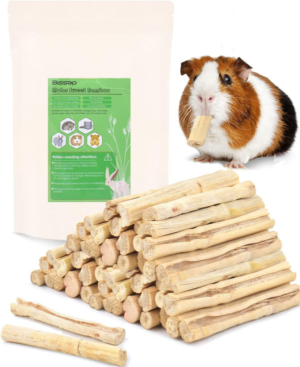 Bissap Sweet Bamboo Chew Sticks for Rabbits 1000g/2.2Ib, Bunny Chew Sticks for