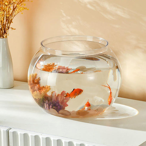 Newpol 3 Gallon Plastic Fish Bowl, 11.5L Aquarium Fish Tank