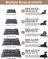 Dog Bed, Washable Cozy Plush Crate Beds, Anti Slip Pet Sleeping Mat for Large, Medium, Small Dogs (Dark Grey)