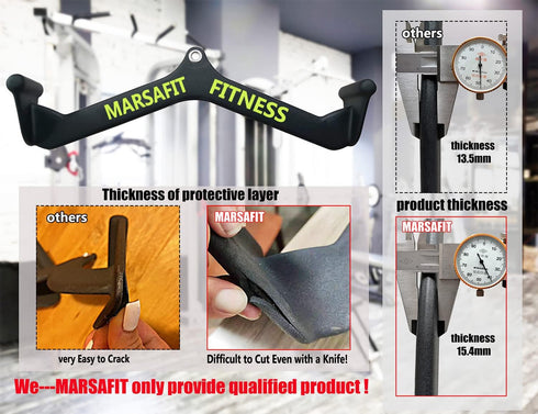 Home Gym Fitness Rowing T-bar V-bar Pulley Cable Machine Attachments for Bicep Curl, Tricep, Lat Pulldown