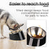 SuperDesign Mess Free 15° Slanted Bowl for Dogs and Cats, Tilted Angle Bulldog Bowl Dog Feeder, Non-Skid & Non-Spill, Easier to Reach Food S/0.5 Cup Dark Black