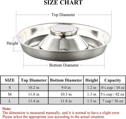 Stainless Steel Pet Bowl for Puppy and Cat, Dog Food and Water Feeding Bowl, 1PC, L, for Multiple Pets