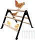 XINYI Baby Chick Perch Toys for Coop, Metal Stand with Natural Wooden Roosting