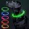 LED Light Up Dog Collar, USB Rechargeable TPU Glow Safety Collar for Large Medium Small Dogs (Green)