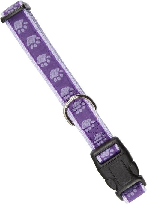 Guardian Gear Nylon Two-Tone Dog Collar, Purple, Fits Necks 6" to 10"
