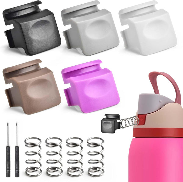 Replacement Button Compatible with Owala FreeSip 19/24/32/40oz, Water Bottle Lid Switch with Springs & Screwdriver