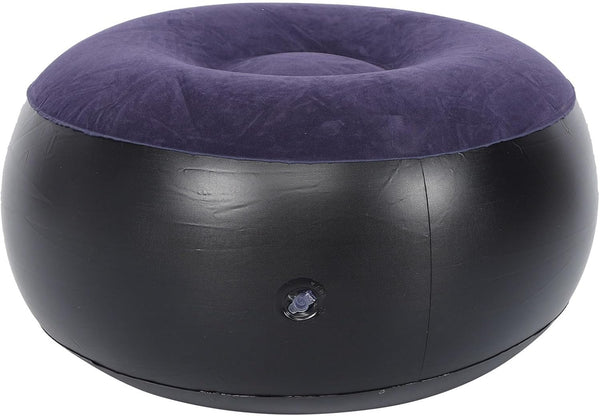 CHICIRIS Inflatable Chair, Portable Flocking Stool Ottoman Footrest with Breathable Surface and