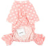 Zunea Pink Small Dog Daisy Jumpsuit Pajamas, Adorable Cotton Overalls Pjs for Puppy Girl, Four Legs Pyjamas XL