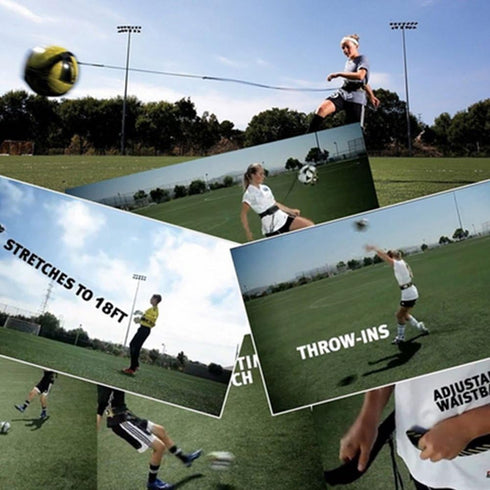 Football Kick Trainer, Soccer Training Aids, Hands Free Throw Sole Practice Equipment for Kids