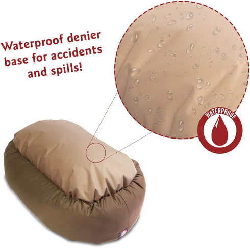 Majestic Pet 24 Inch Bagel Calming Dog Bed - Washable Cozy Soft Round Bed with Spine Support, Fluffy Donut Dog Bed,