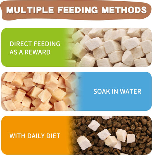 Freeze Dried Raw Cat and Dog Treats, Healthy Limited Ingredient Chicken Cube Training Treats, 5 Ounce