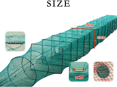 CINGHI LUSSO Foldable Crab Trap Crayfish Trap Crab Trap Fishing Device Integrated Fishing Trap Multiple Entrances Used