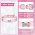 4 Pcs Pink Dog Collar, Spiked Studded Dog Collars, Pearls Dog Necklace with Rhinestone Bow Knot for Dogs (Novel Style,