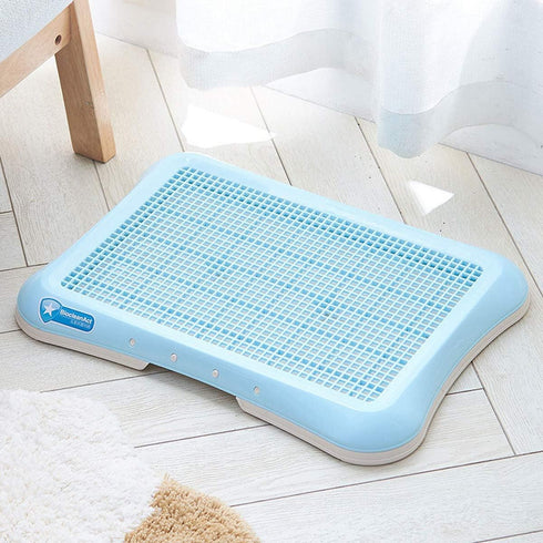 PENCK Dog Training Pads Pet Toilet for Puppies - Mesh Grid PP Pet Training Toilet with Tray & Shovel for Potty Trainer