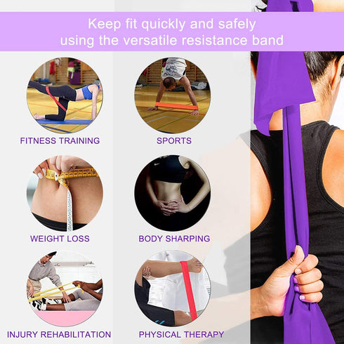 Resistance Bands Set, 3 Pack Professional Latex Elastic Bands for Home or Gym Upper & Lower Body Exercise