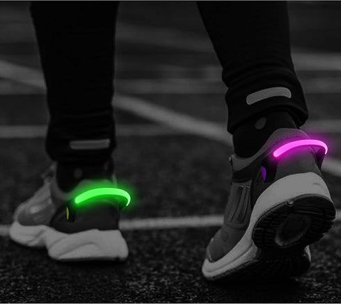 PROLOSO 8 Pack Shoe Lights - Clip On Safety Lights for Runners, Night Walking, Jogging, Biking