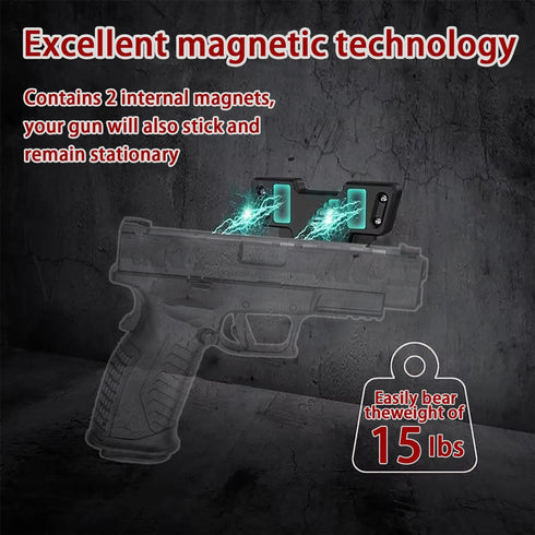 2 Pack 15LBS Gun Magnet Mount & Magnetic Gun Mount - Heavy Duty Tactical Holder with Trigger Guard, Hold for Car Truck