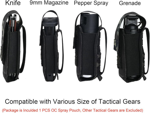 OC Spray Pouch MOLLE - Tactifans MK3 OC Spray Holder for Duty Belt, Tactical Accessories