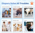 Mosamart Count 30PCS) Disposable Dog Diapers Absorbent Soft Puppy Doggie Diapers for Female Dogs with Stretchy Waist