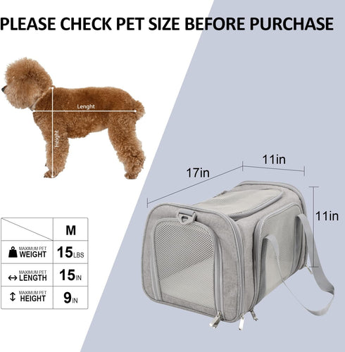 Henkelion 15lbs), Cat Carriers Dog Carrier Pet Carrier For Small / Medium Cats Dogs Puppies (Up To TSA Airline Approved