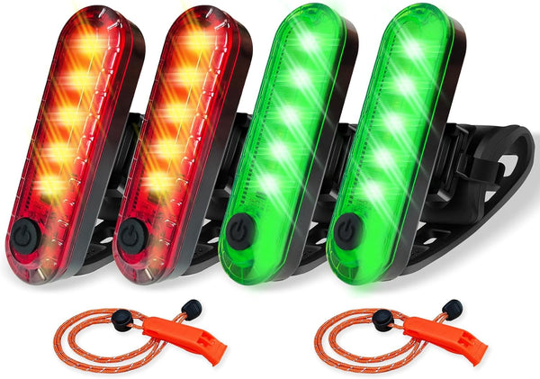LED Navigation Lights Kit for Boat and Kayak, 4 Pack Rechargeable Battery Operated Lights for Night Safety
