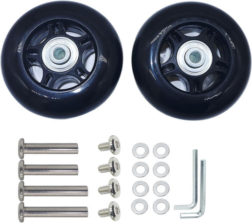 Mute Wear-resistant Luggage Suitcase Replacement Wheels Kit, Inline Outdoor Skate Replacement Wheels (2.95" x 0.94")