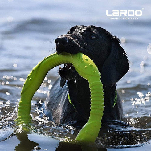 LaRoo Dog Toys for Aggressive Chewers, Floatable Dog Flying Disc, Interactive Tug Toy, Dog Ring Toy, Funny Teething Toys