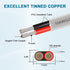 10 20FT 10 Gauge Marine Wire, AWG Tinned Copper Oxygen-Free Boat Cable Duplex, Waterproof & Corrosion Resistant