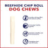 Pet Factory American Beefhide Chip Rolls Dog Chew Treats, Natural Flavor, 5", 16 Count/1 Pack