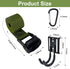 Tree Strap Gear Hanger for Hunting - Tree Stand Bow Hangers with 4 Tree Gear Hooks & Tie Down Straps