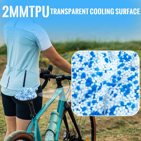 EHERDM Bike Seat Cushion for Men Women Padded Bicycle Saddle Cover Compatible with Mountain Road Stationary Bikes