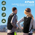 Liliful 4 Pcs Hydration Pack Backpack with 3 Liter Bladder, Tactical Water Backpack for Hiking Cycling