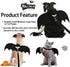Halloween Dog Costume, Pet Bat Wings for Medium & Large Dogs, Adjustable Bat Wing Cosplay Apparel with Leash and Bells