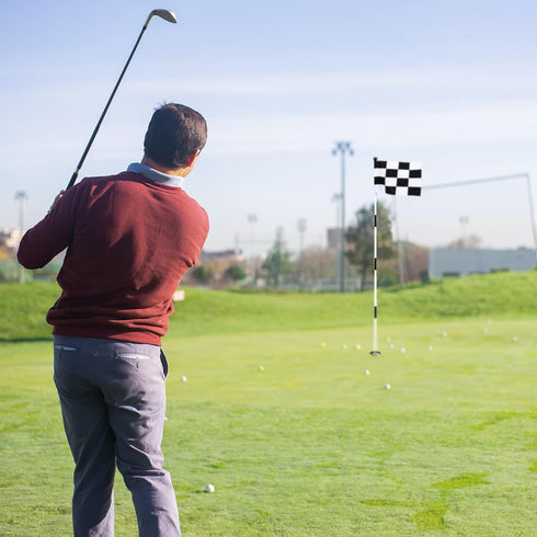 KINGTOP Golf Flagstick 6ft, Portable Five-Section Design for Backyard Practice Putting Green, Gift Idea
