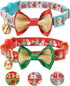 Blueberry Pet Adjustable Breakaway Cat Collar with Bow Tie & Bell, The Power of Lavish Holiday Perfect Snowman, Pack of