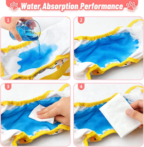 CZMIYRPY 3 Pack Female Dog Diapers Washable Dog Diapers Female Dog Diaper that Stay on Dog Diaper Female