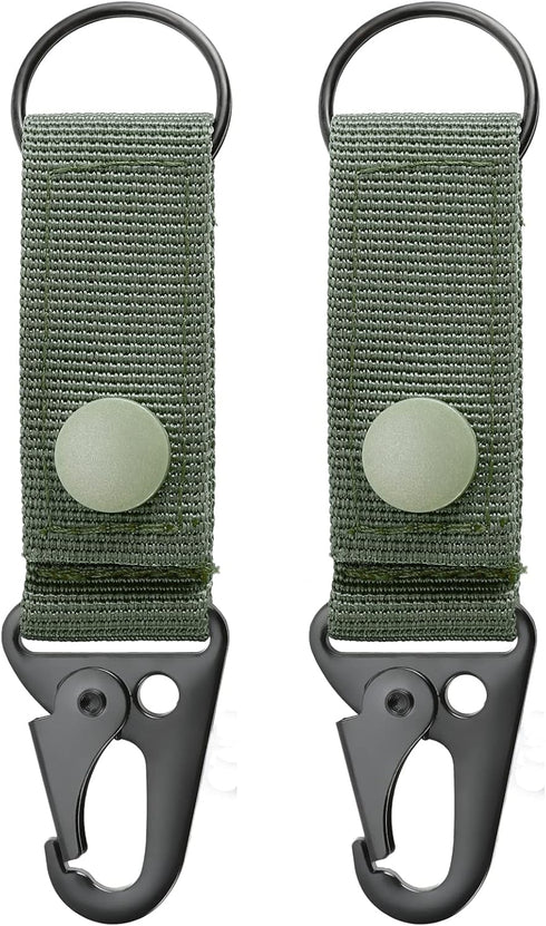 FRTKK Tactical Molle Key Ring Gear Keeper, Nylon Belt Keychain Clip for Molle Bags