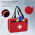 MELINON Portable First Aid Bag, Empty Emergency Trauma Kit with Reflective Strips, Multi-Compartment Medical Organizer