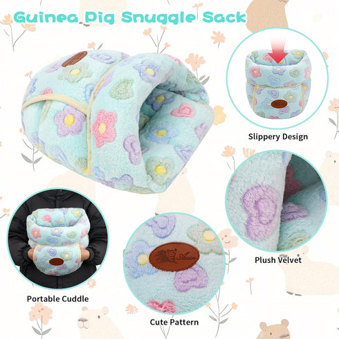 Cozy Chinchilla YUEPET Guinea Pig Bed Cuddle Cave Warm Fleece House Bedding Sleeping Cushion Cage Nest for Small Animal