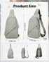 Backpack Backpack SEAFEW Small Green Sling Bag Crossbody Shoulder Bag for Men Women, Multipurpose Anti-Theft Cross Body