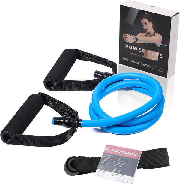 Resistance Bands with Handles for Home Workouts, Exercise Bands with Door Anchor, Simple Guide Included