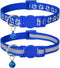 Taglory Reflective Cat Collar, Breakaway with Bells, Adjustable 7.5-12.5 Inch, Navy Blue, 2 Pack for Girl Boy Pets