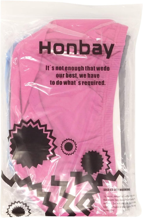 Honbay 3PCS Solid Color Swim Cap Swimming Hat for Kids and Adults (Not for Long Hair)