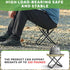 Zabplox 2-in-1 220LB Collapsible Camping Stool & Sling Bag / Load Capacity Folding Portable Fishing Stool/Collapsible