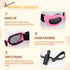 Enjoying Dog Goggles for Small Breed, UV Protection Sunglasses, Windproof, Dustproof, Adjustable Straps, Pink