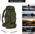 Hiking Backpack for Men, 70L/100L Military Rucksack, Molle 3 Days Assault Pack for Camping