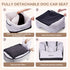 25 lbs, BurgeonNest Dog Car Seat for Small Dogs, Detachable and Washable Cat Carseats Under Soft Pet Booster Seats